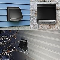 Vista 9 de Cubierta de ventilación para secadora de 3 pulgadas, rejilla de ventilación de pared con pantalla y amortiguador, cubierta de ventilación exterior