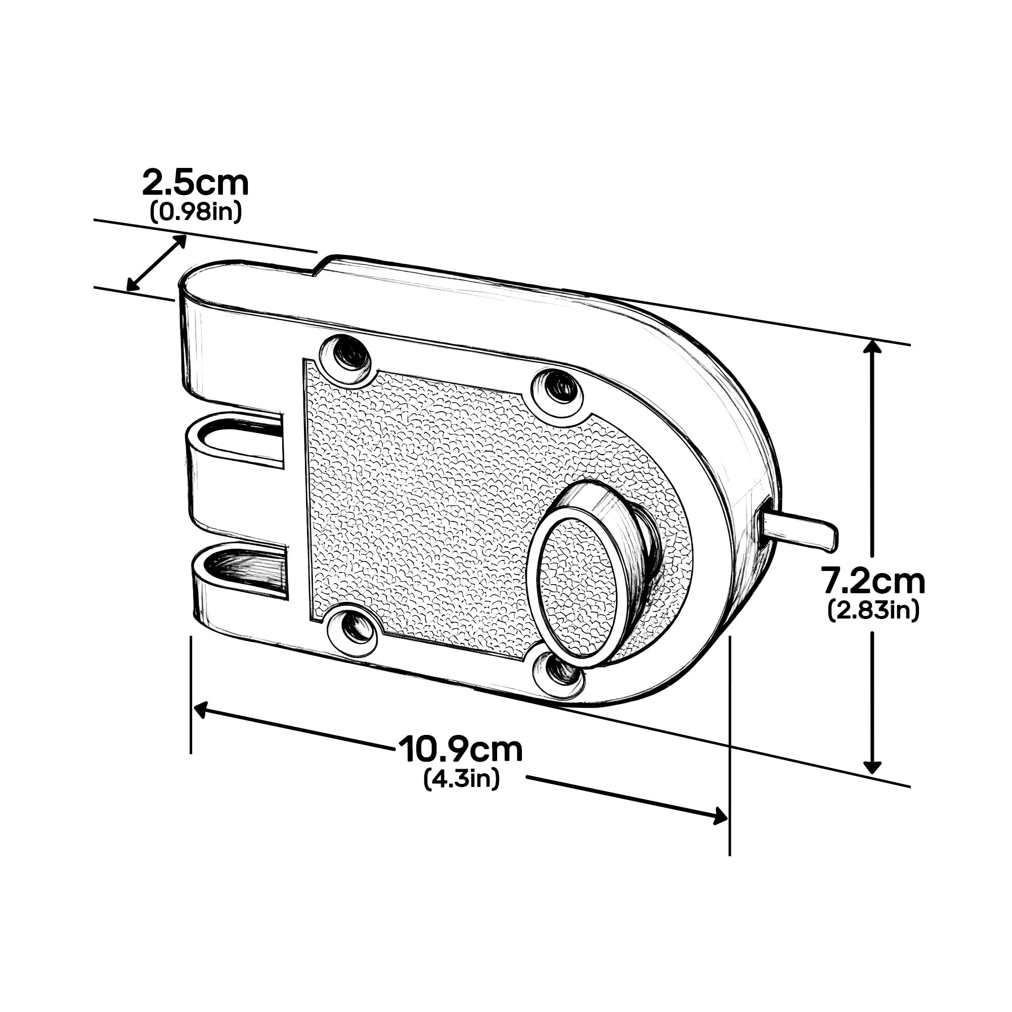 Jimmy Proof Single Cylinder Deadbolt, Keyed Entry Lock, Brushed
