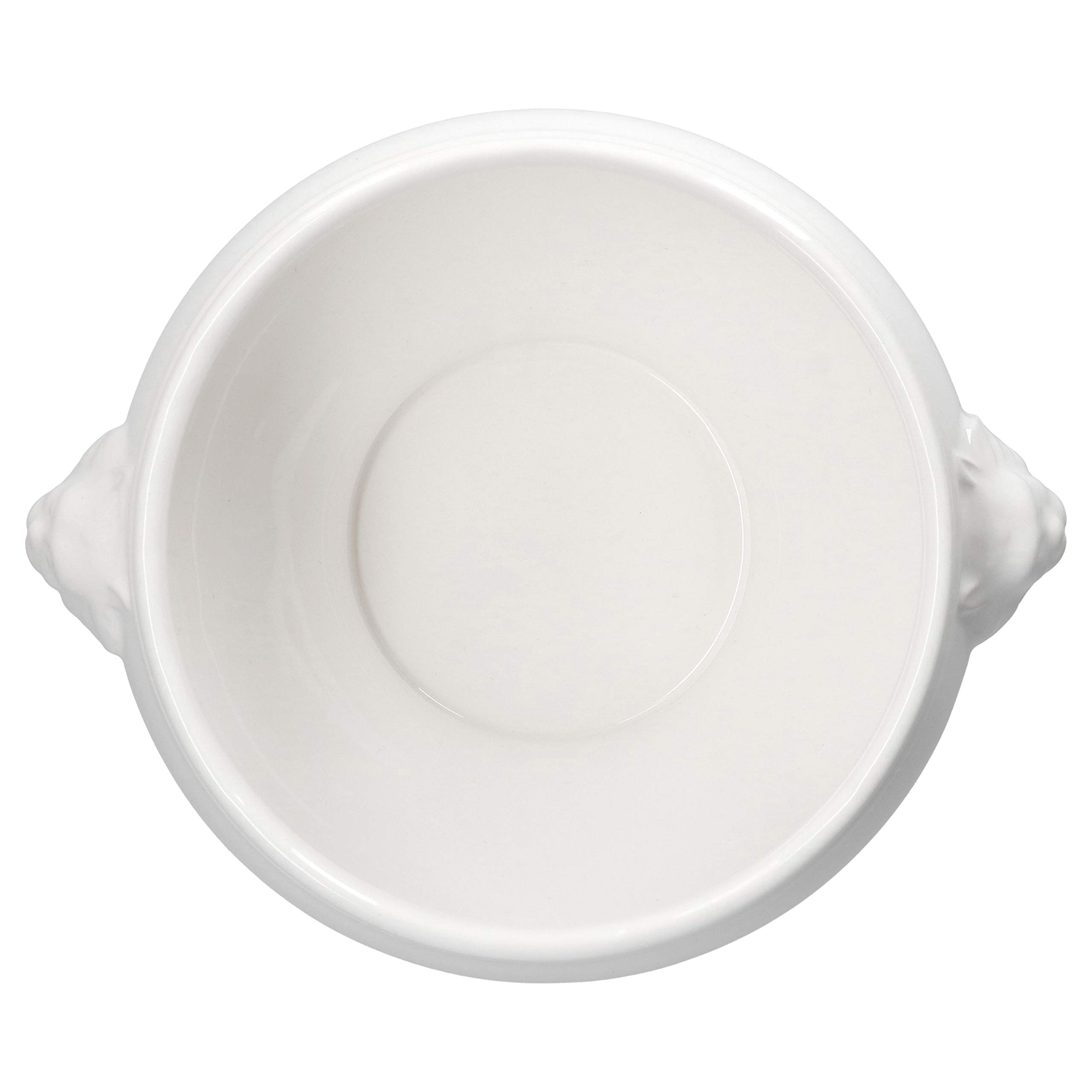 MamboCat Leo Löwenkopf Soupière à soupe, grande taille, 1 bol à soupe de 2 l, terrine royale en faïence blanche, marmite pour servir la soupe, les ragoûts, etc