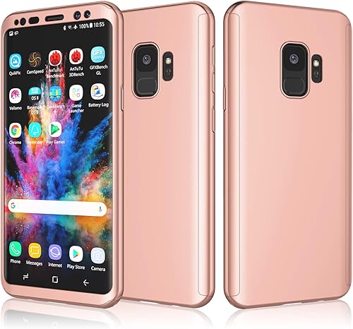 Miniatura 7 de NJJEX Funda para Samsung Galaxy S9 (5.8"), para Galaxy S9 con protector de pantalla, N360 360 de cuerpo completo ultra delgada de doble capa dura