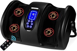Best Choice Products Foot Massager Machine Shiatsu Leg Massager, Therapeutic Reflexology Calf Massager w/Blood Circulation, Nerve Pain, Deep Kneading, High-Intensity Rollers - Satin Black