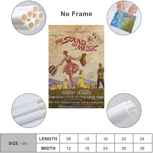 Miniatura 2 de The Sound of Music Retro Movie Poster Canvas Art Poster And Wall Art Picture Print Modern Family Bedroom Decor Posters 16x24inch(40x60cm)
