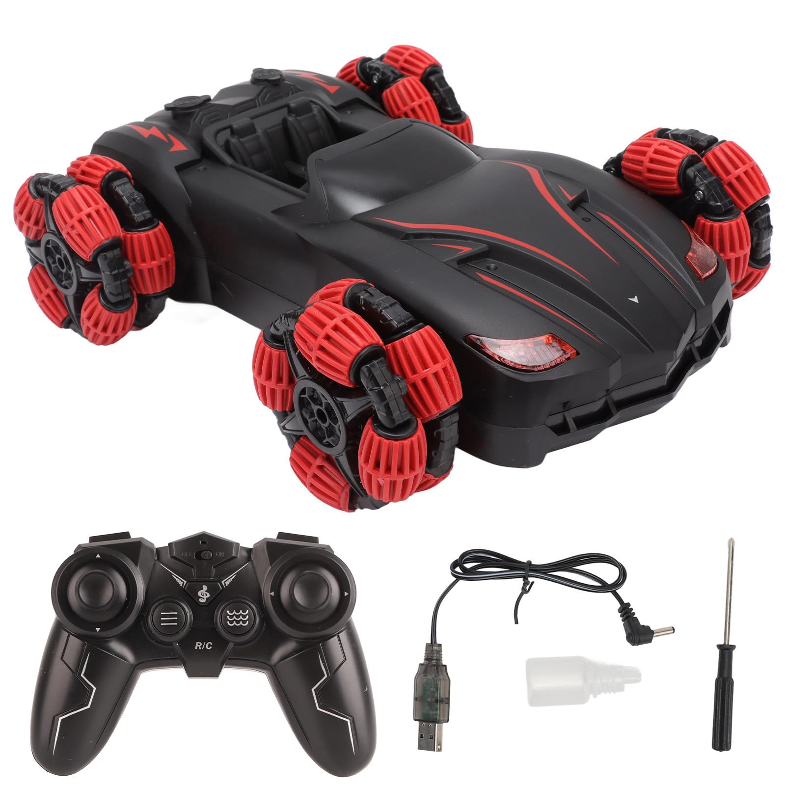 Alomejor Auto Acrobatica RC con Rotazione a 360, Auto con Telecomando 2,4