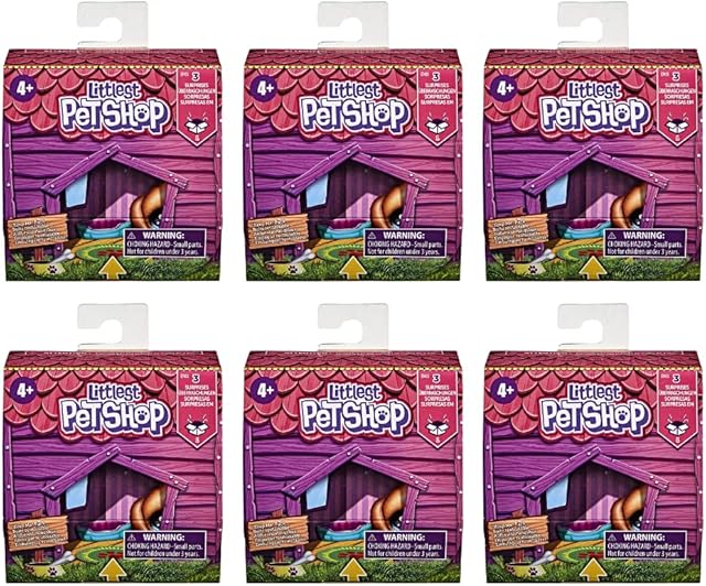 L.P.S Littlest Petshop Cozy Pet House Toy Includes 3 Surprises - Pack of 6