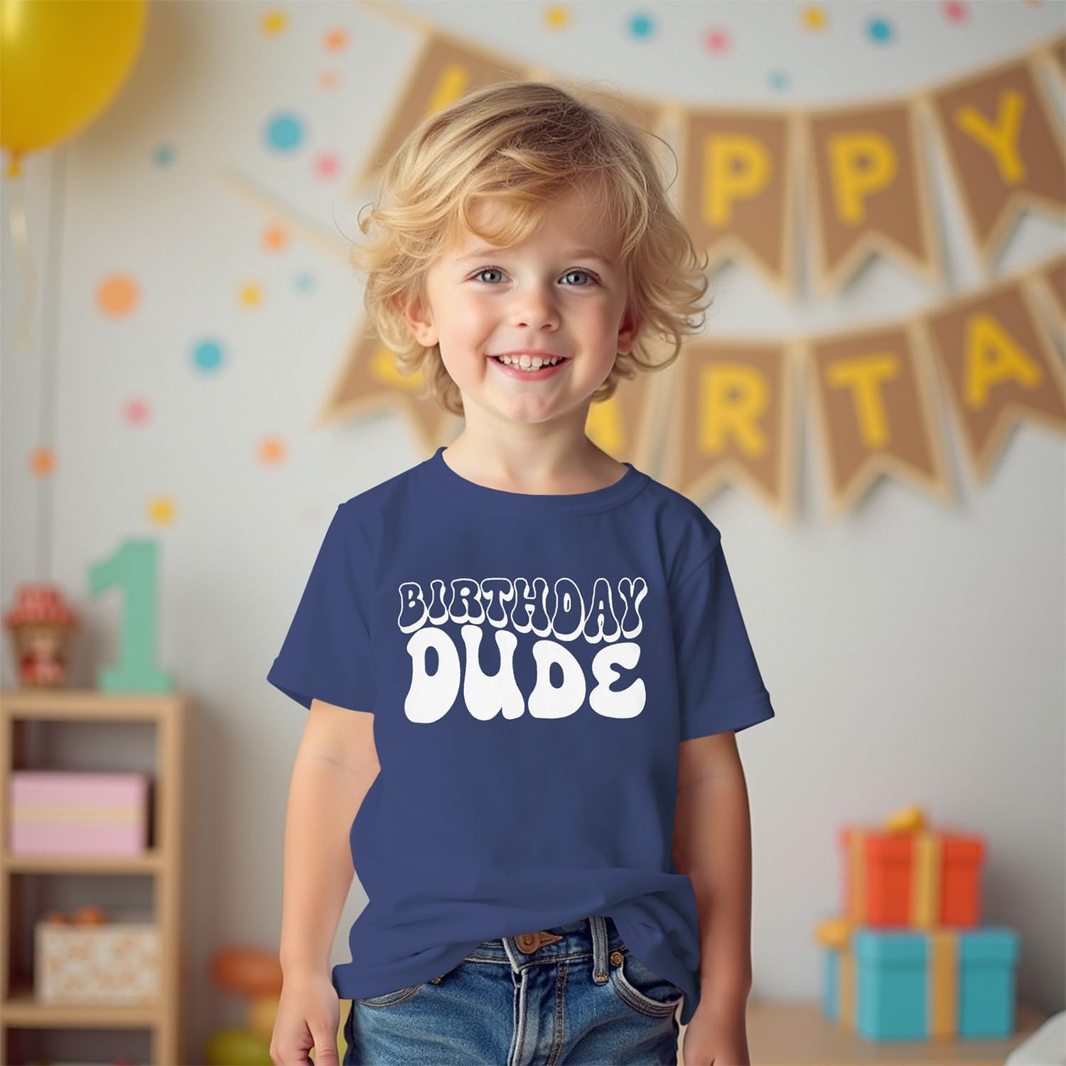 SOFEON Birthday Boy Shirt 1st 2nd 3rd 4th 5th Birthday Dude Shirts Toddler Baby Boy B-Day Party Tee Summer Short Sleeve Tops - Image 3