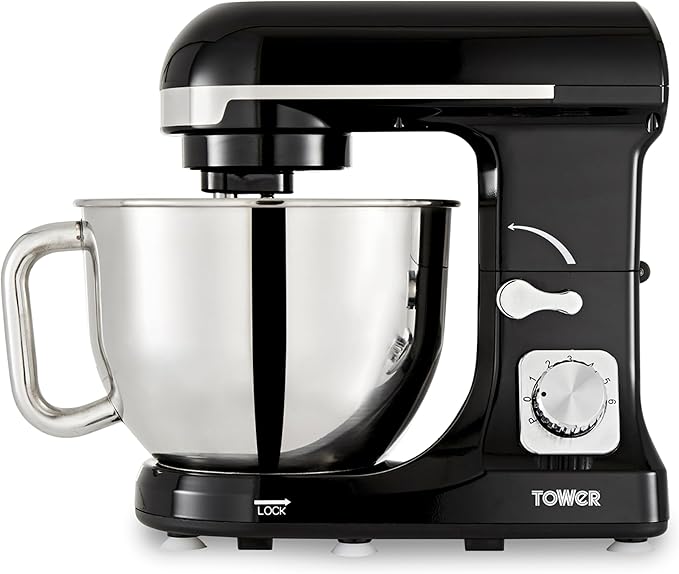 Tower 5L stand mixer 6 speeds pulse 1000W black