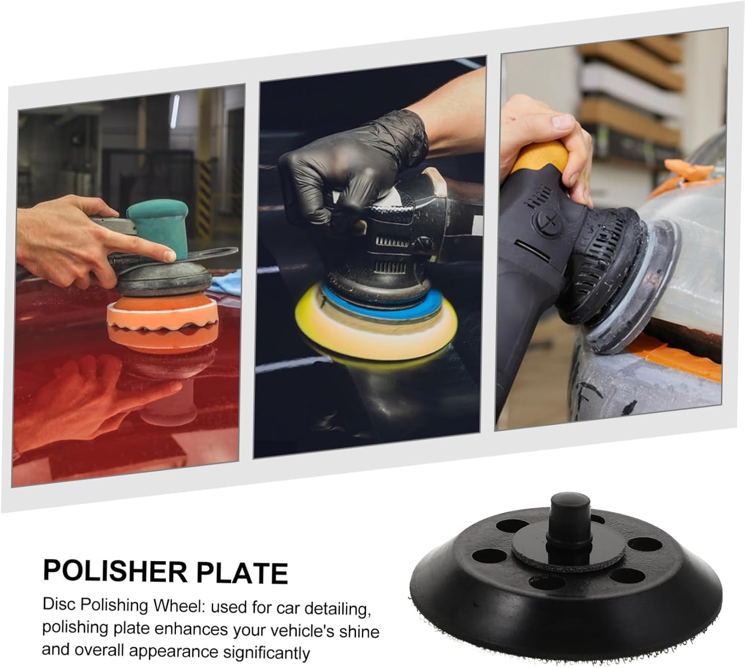 Hemobllo Polishing Pad for Car Sanding Disc Easy Install Polishing Tray for Drill Use Compatible Various Sandpaper Machines for Automotive and Furniture