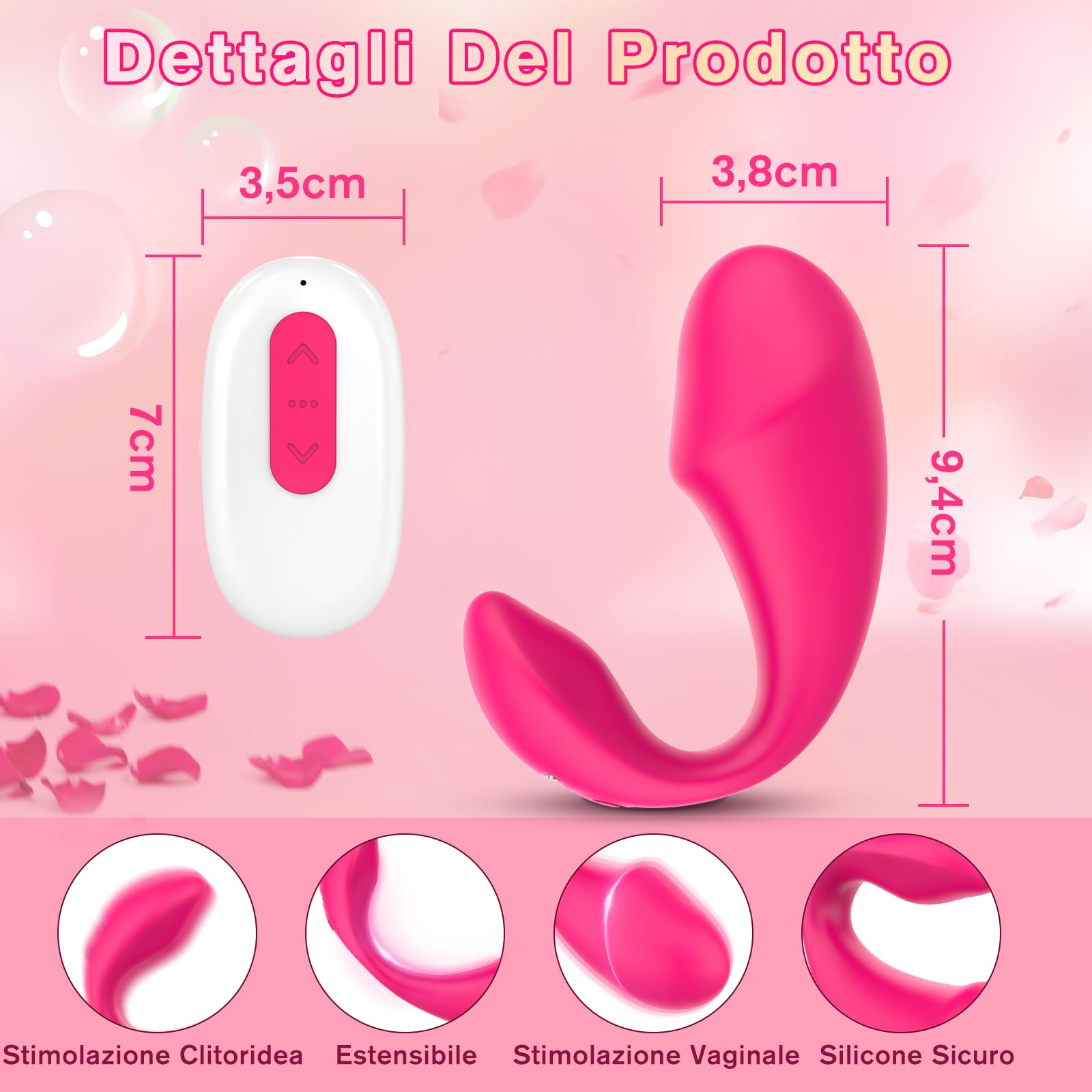 Vibratoreper Donna Telecomando Sex Toys per Coppie - Dildo Vibratore Stimolatore Clitoride Vagina Bullet G-Spot Toy con 10 Modalità, APP Vibratori Femminili Giocattoli Sessuali per Donne Massaggiatore