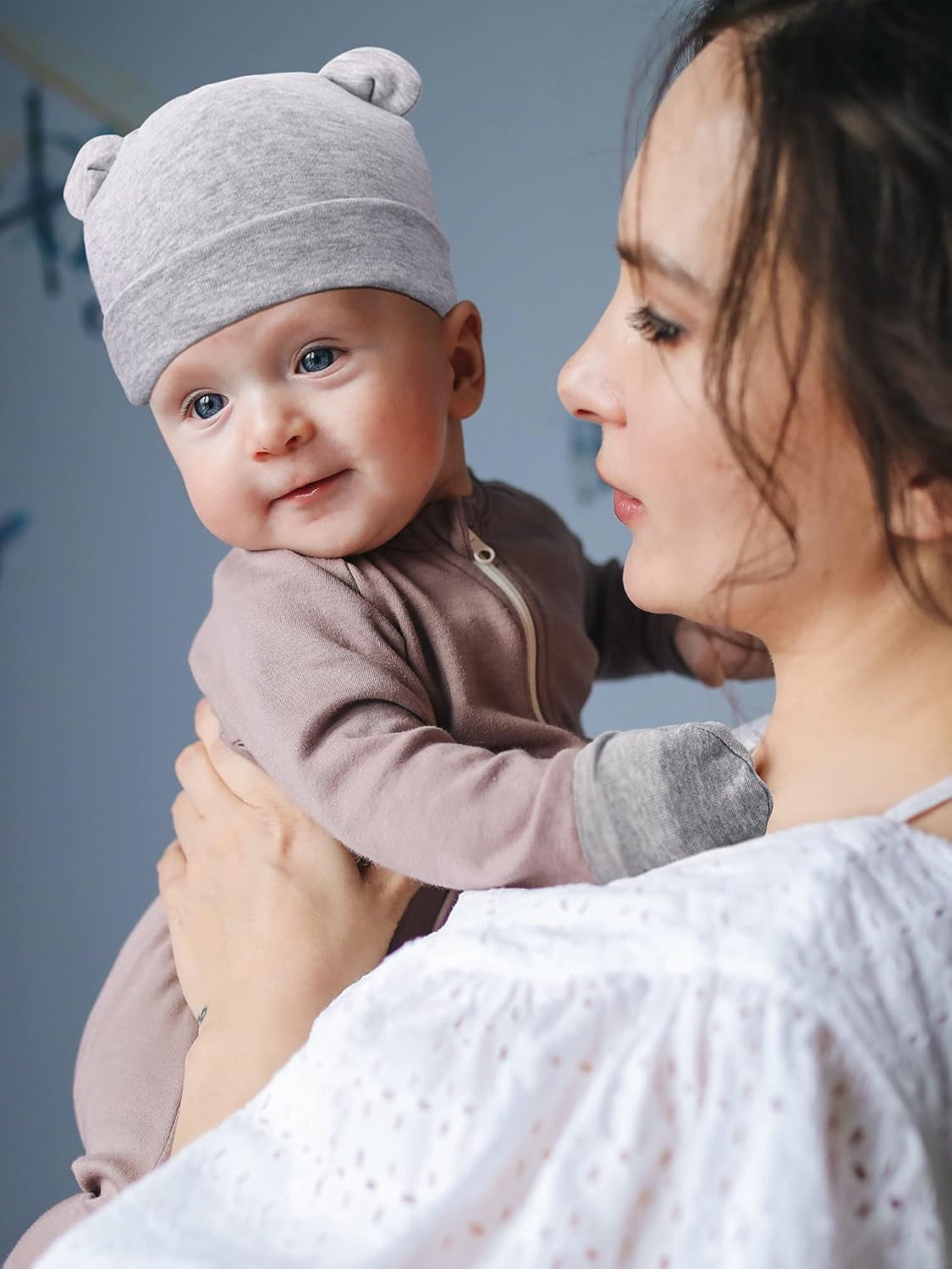 Geyoga Newborn Baby Hat Bear Ears Mittens and Socks Set for 0-6 Month - Image 7