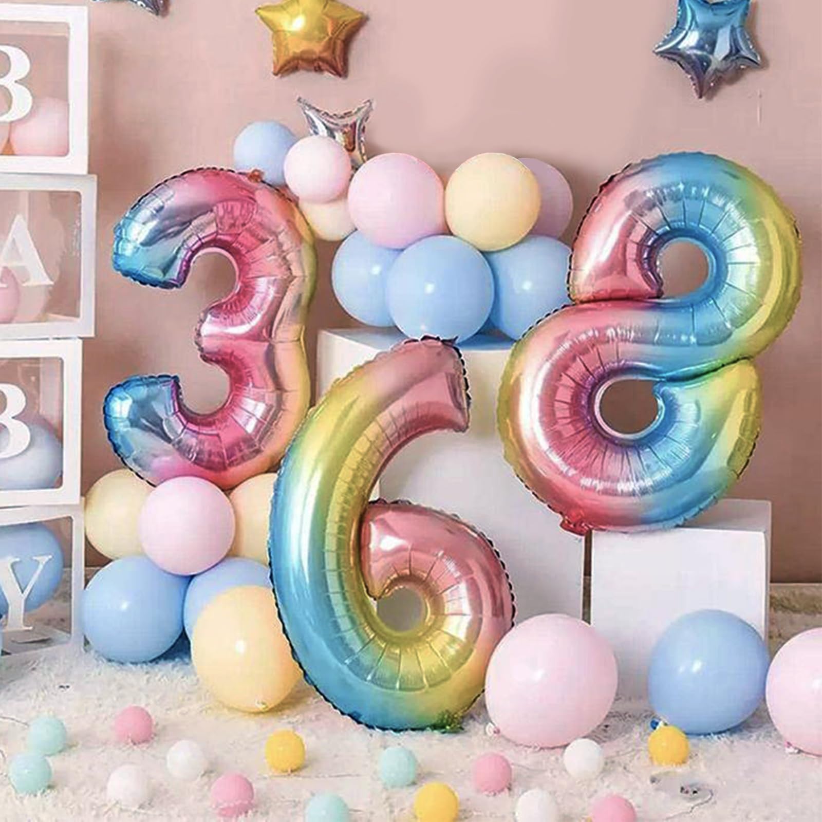 Amazon | Iyovgoo 数字 バルーン 8 誕生日 風船 バースデー 飾り