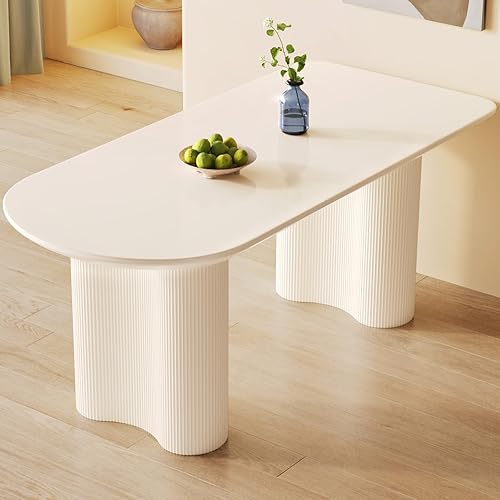 62.99" Oval Dining Table for 6, Modern Dining Room Table