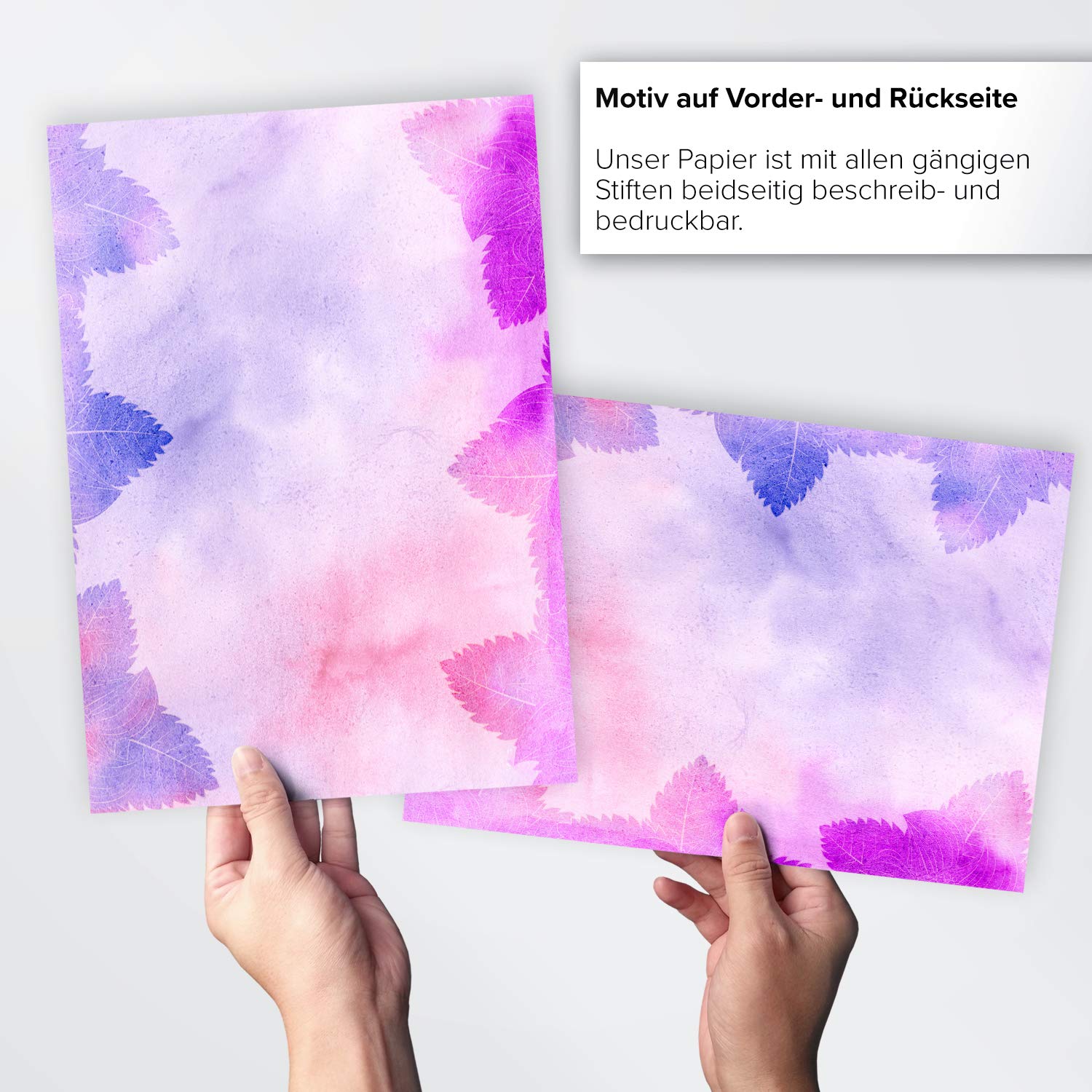 Motivbriefpapier Mit Zwei Pferden – 20 Blatt DIN A4 Für Alle Drucker & Zum Handschreiben