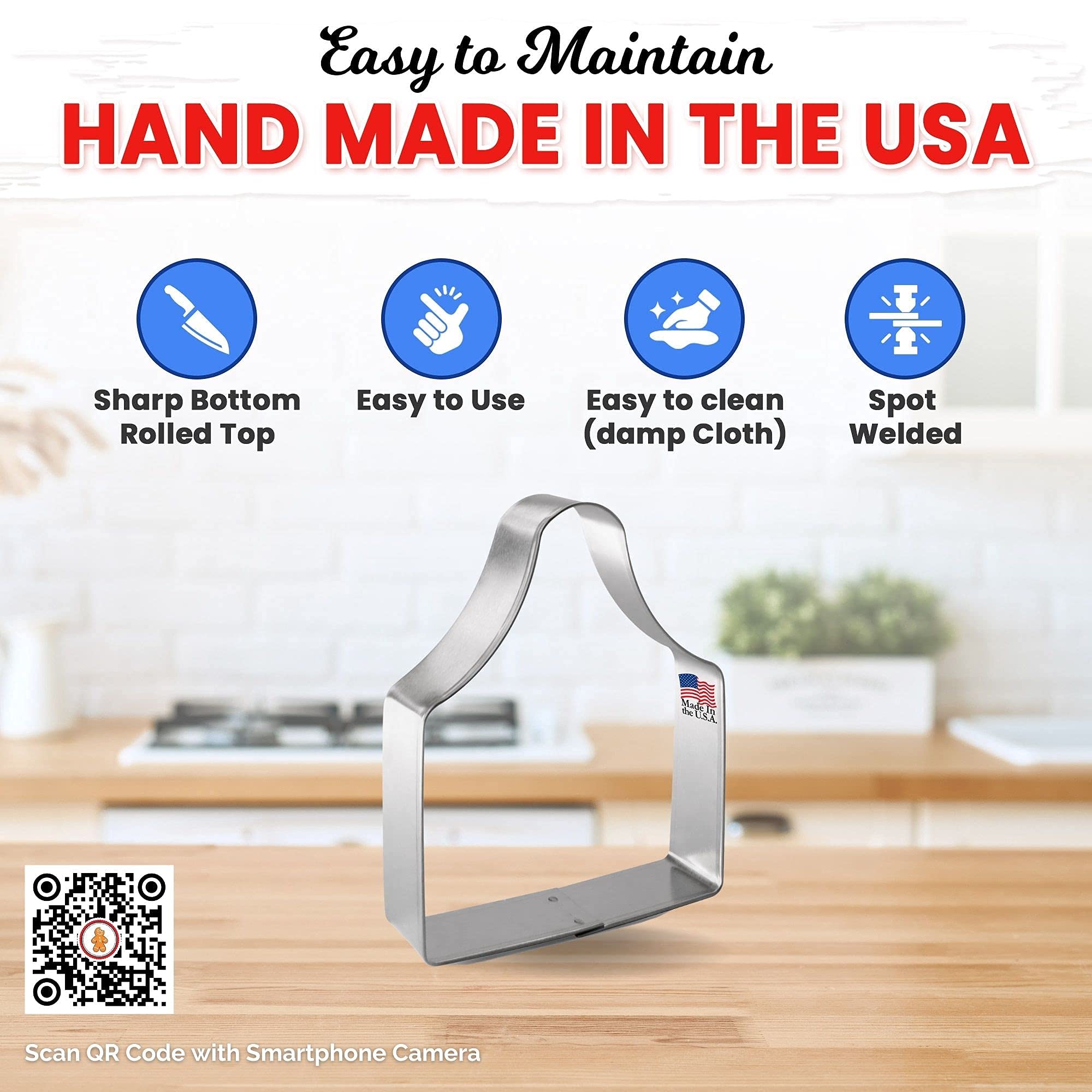 Cortador de galletas para placa de oreja o pan de 4 pulgadas B1530 – Foose Cookie Cutters – Estados Unidos placa de acero