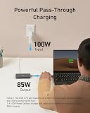 Anker Hub USB C 8 en 1 PowerExpand 100W, Power Delivery 4K@60Hz HDMI 10Gbps Type-C et 2 Ports de Données USB-A Port Ethernet, Lecteur de Carte Mémoire MicroSD et SD - pour Macbook Pro et Plus Encore - 5