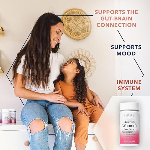 Miniatura 3 de Best Nest Wellness Probióticos para mujeres – Suplemento de apoyo para la salud intestinal y cerebral – Fórmula con múltiples cepas probióticas –