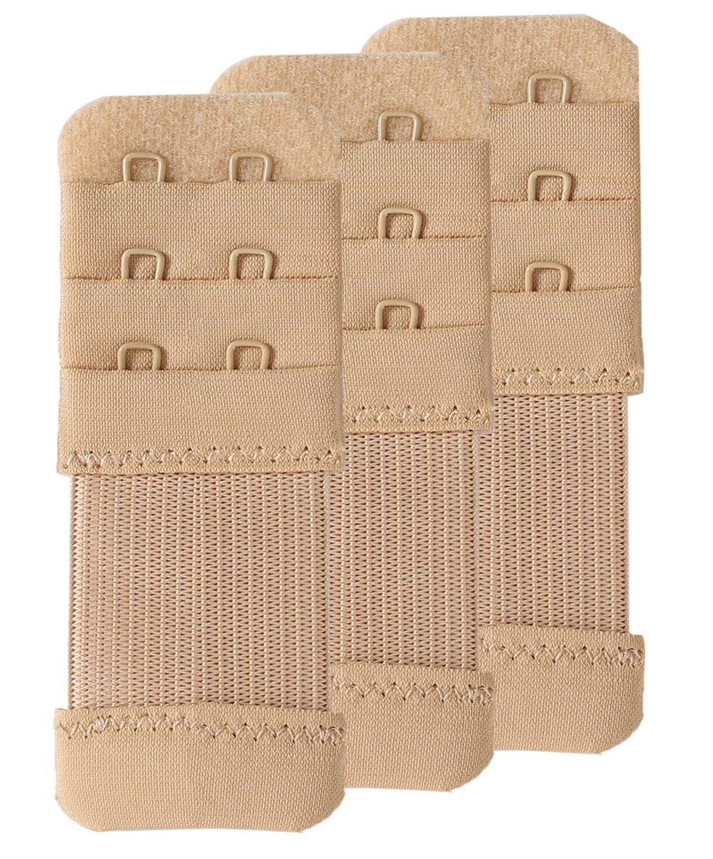 SAMGU Women's Bra Extenders 3 Hook Elastic Stretchy Bra Extension Strap