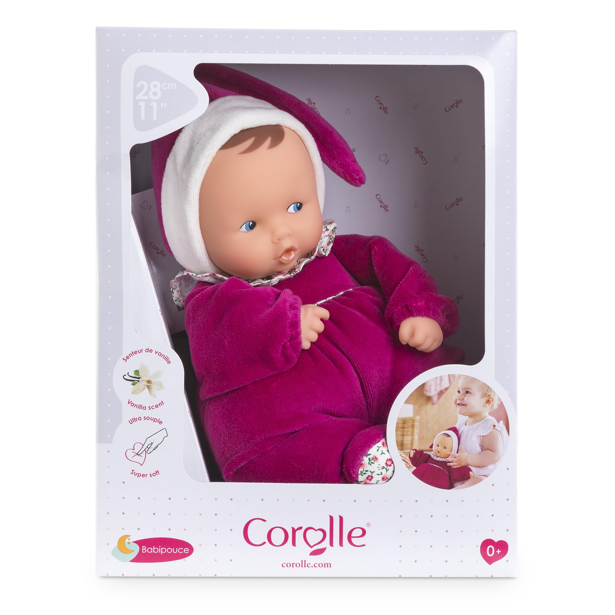 Corolle - Mon Doudou, Babipouce Rose Grenadine, 28cm, dès la Naissance, 9000020160