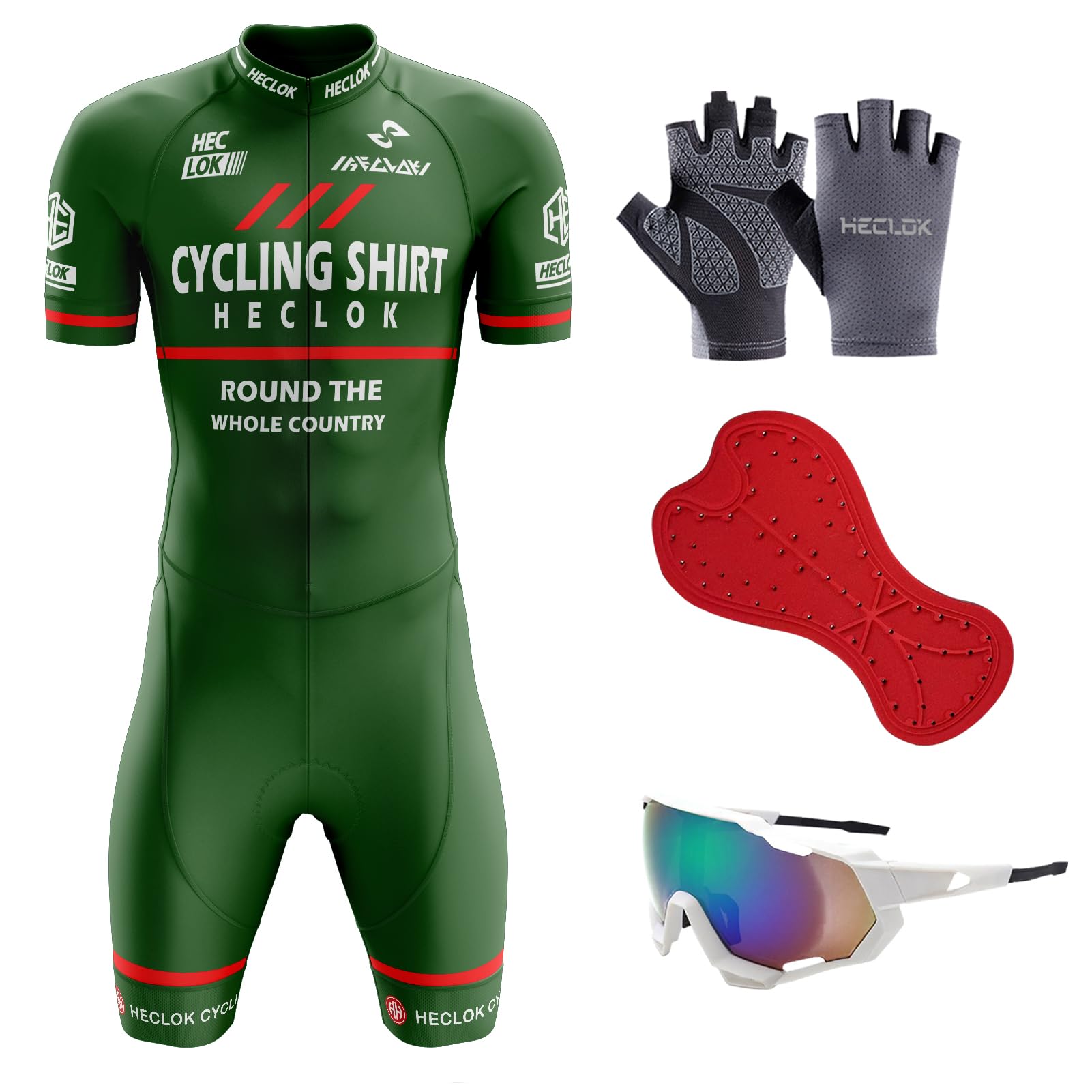 Mens Cycling Skinsuit Jersey One Piece Trisuit Bike High Density