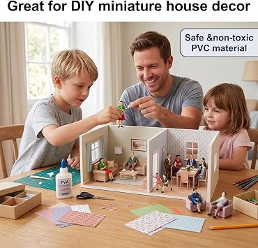 30Pcs Mini People Figures, 1:30 Miniature People Figures with Different Models, Colorful Plastic Little People, Mini Figures Decor for Architectural Models, Miniature Scenes and Dollhouse