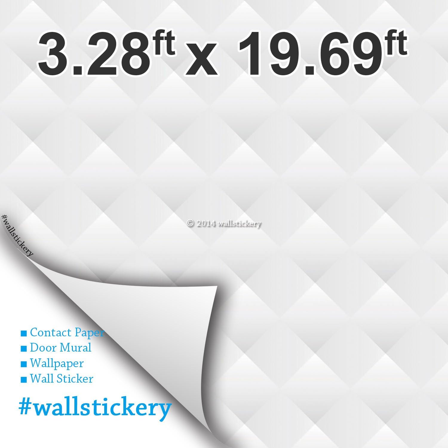 Wallstickery Paper for Counter Top Wallpaper Self Adhesive Wall Stickers Removable Peel Stick Pattern DIY Interior Decorating Home Kitchen Cabinets (3.28ft x 19.69 ft, Cube)