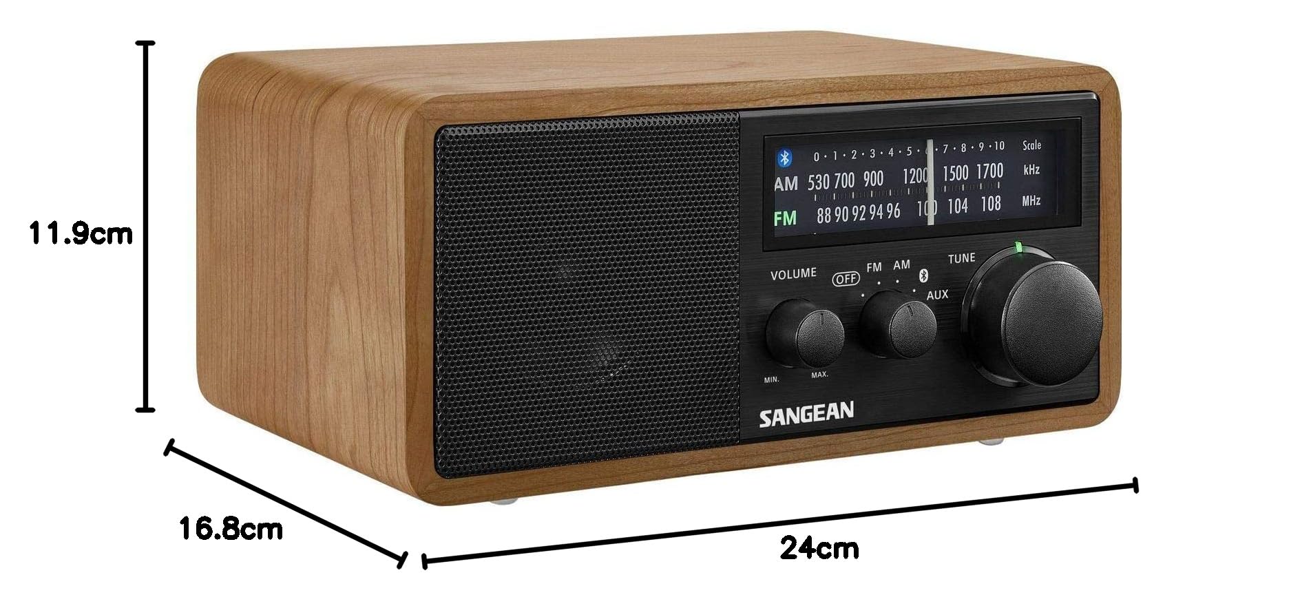Sangean WR-11 Retro Desktop Radio with FM/AM Tuner - Headphone
