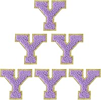 Vista 71 de 6 piezas de parches de letras de chenilla autoadhesivas, parches de letras preppy de 2 pulgadas para bolsos, ropa y sombreros, grandes pegatinas