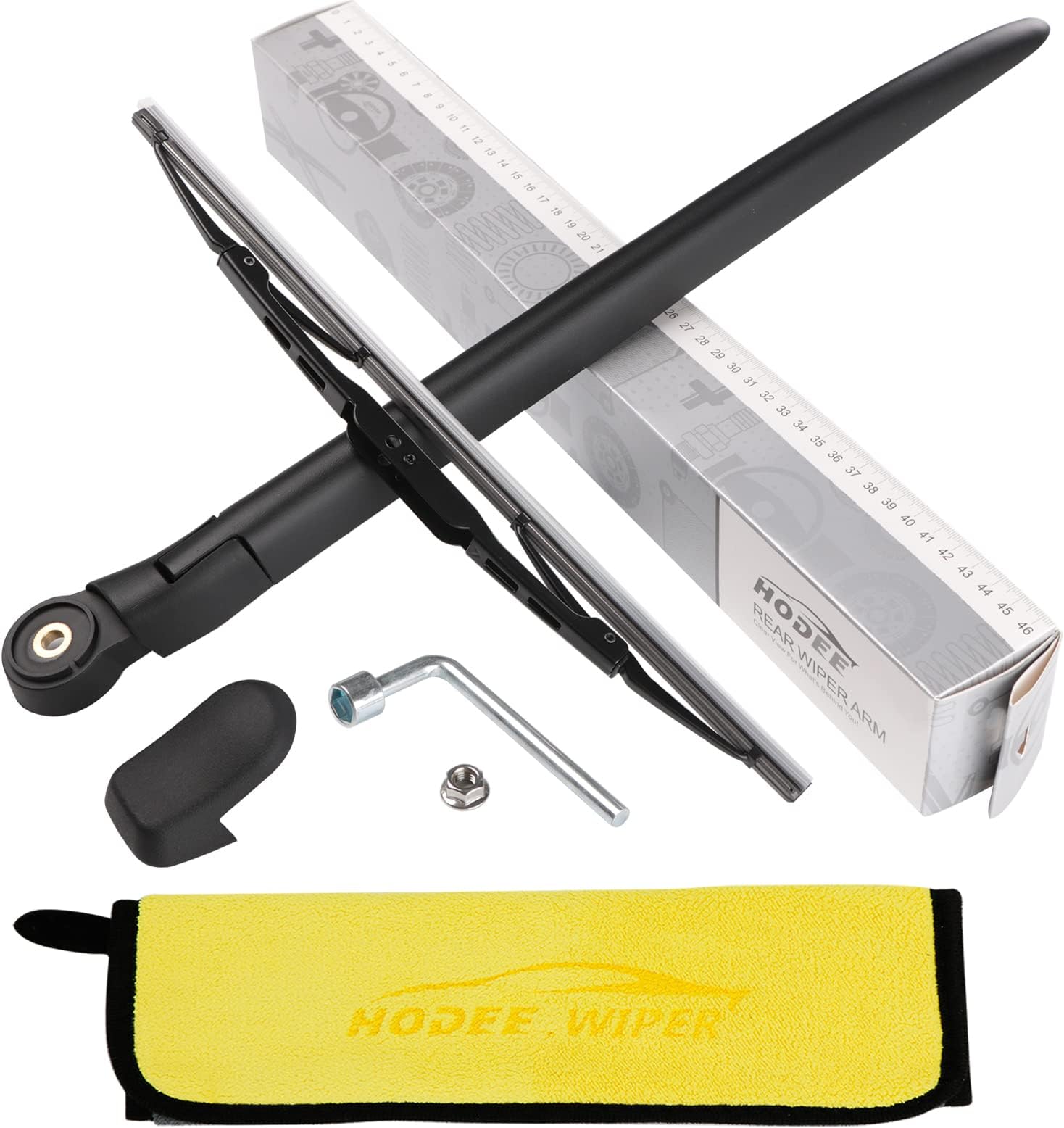 Rear Wiper Arm Blade Nut Set-Replacement for Porsche Cayenne 2003-2009,Back Windshield Wiper Assembly with Window Wiper Cap Cover Accessories,OE:95562804002