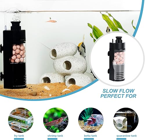 hygger Small Aquarium Bio Sponge Filter Mini Fish Tank Filter for Breeding Fry Betta Shrimp Tank 2-5 Gallon (Small)(Small for 2-5 Gallon)
