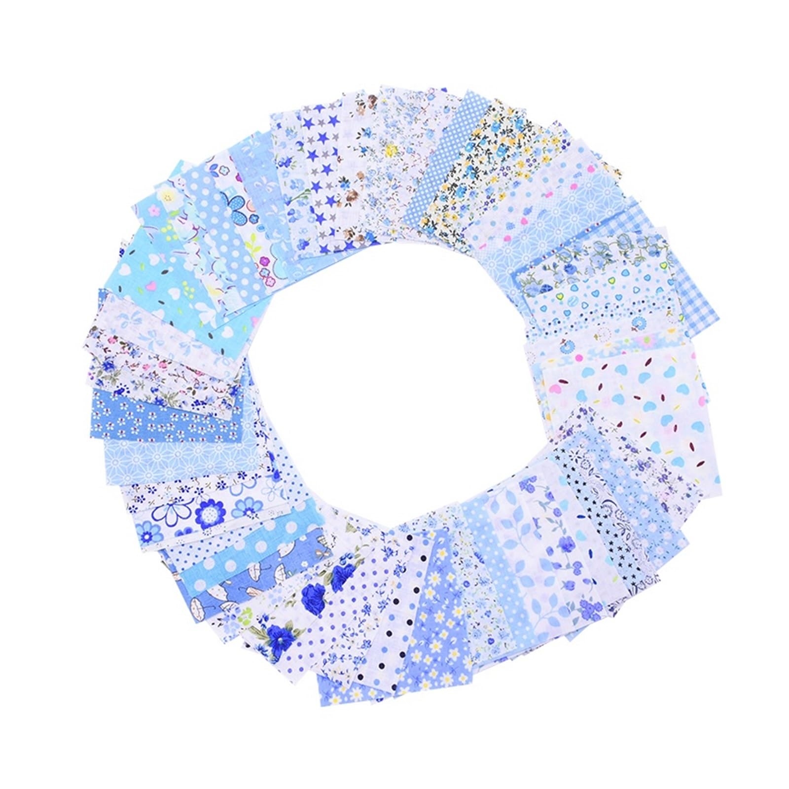 Telas Para Patchwork 50 Uds. De tela de algodón de retales cuadrados de estilo mixto, 10x10cm, costura artesanal, tejidos con estampado Floral