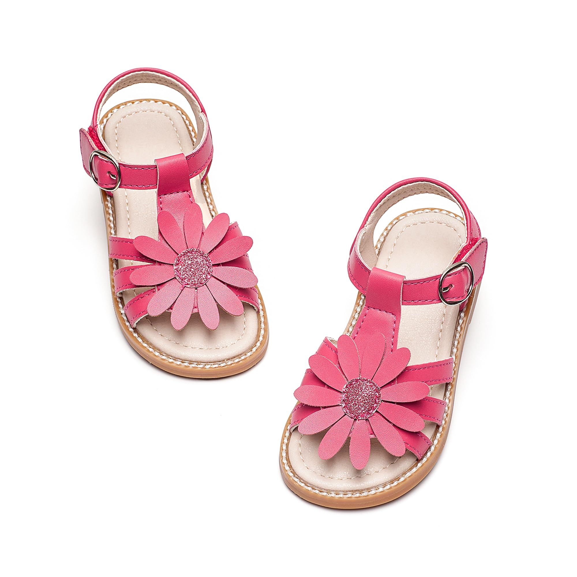 Kiderence Toddler Flower Girl Sandals Open Toe Dress Shoes Wedding Party
