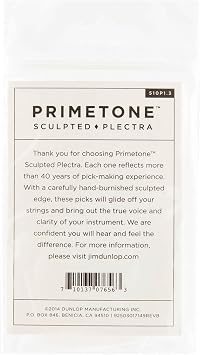 Dunlop Primetone Standard Pick with Grip 1.3 Millimeters 3-Pack