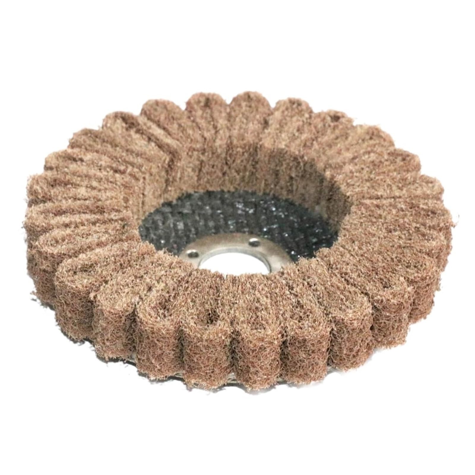 4" inch Scouring pad Buffing Wheel Nylon Fiber Flap Polishing Grinding Disc Non-woven100*16mm for Angle Grinder(Mix grit,4pc)