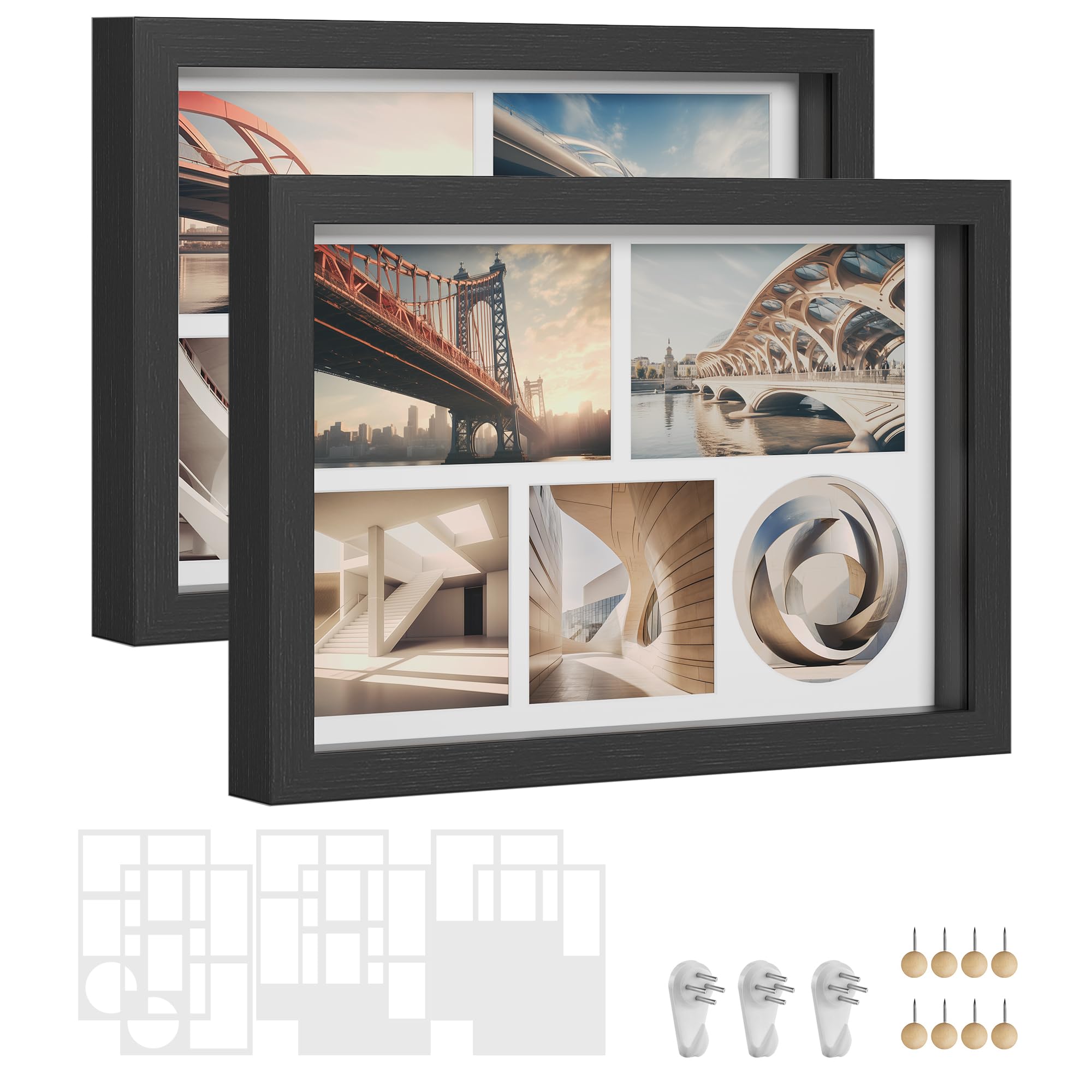Cadres photo sans percage SONGMICS lot de 6 pour fixer sans abimer le mur