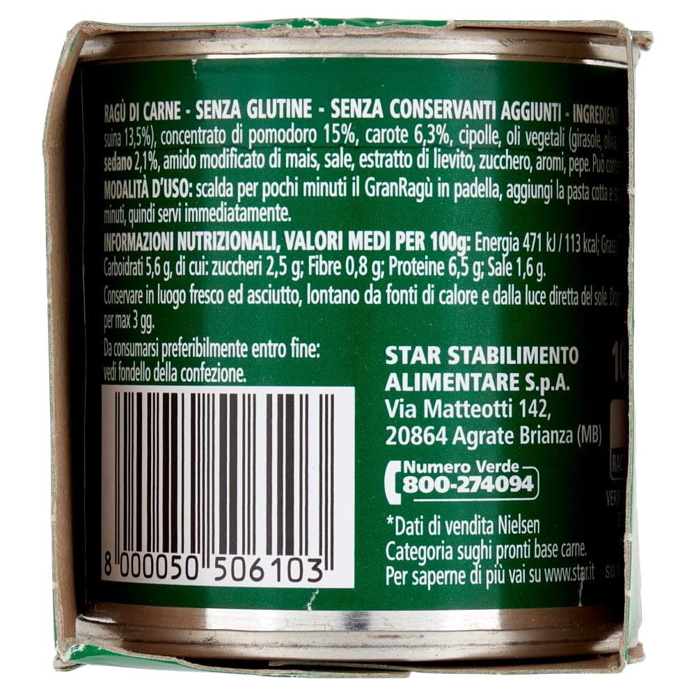 Il Mio Gran Ragù Star Classico, N.1 in Italien, tomatensauce 48x (3x 100g) sauce Tomatensuppe, Fleisch und Tomatensauce + Beni Culinari Kostenloser Schlüsselanhänger