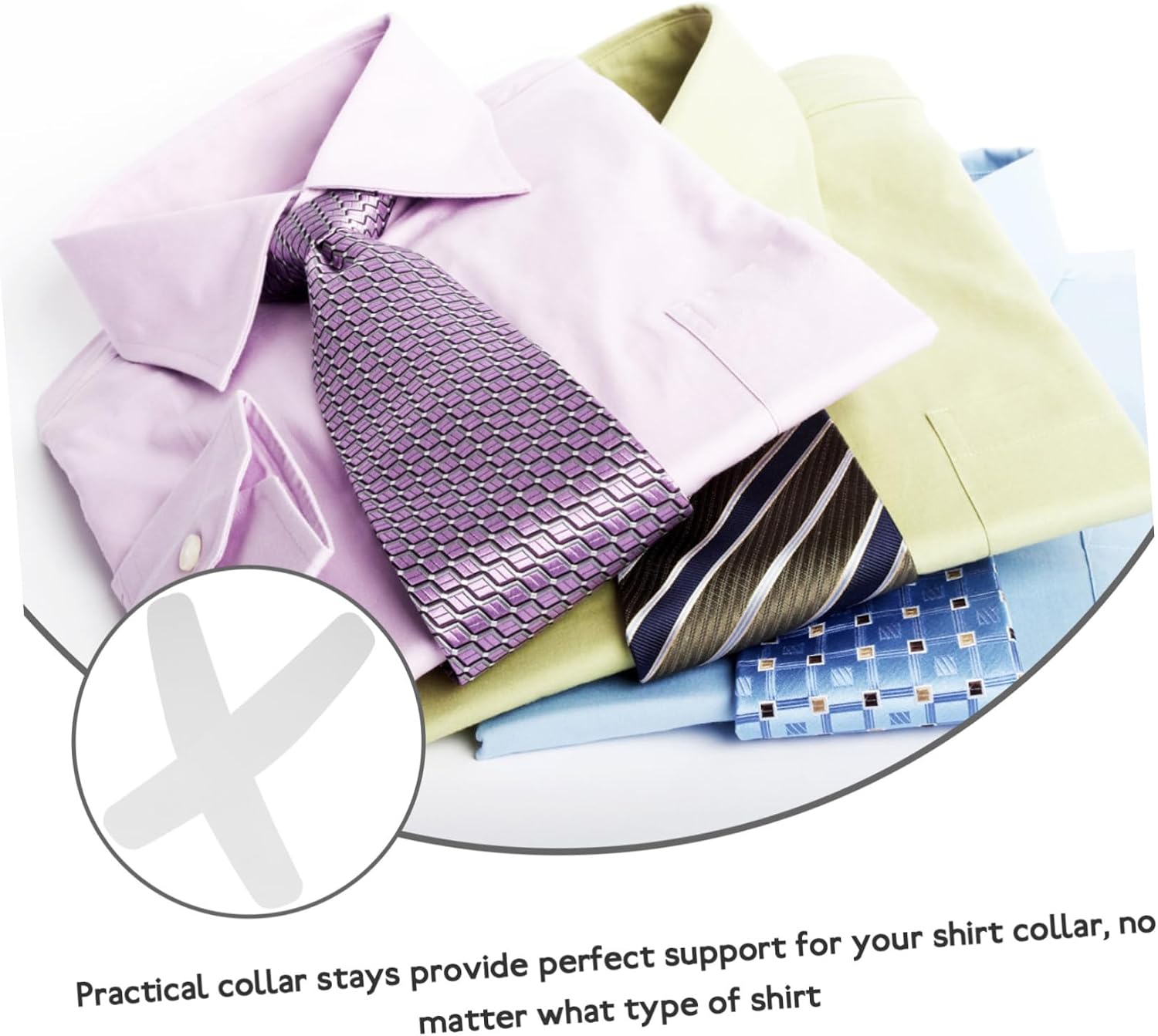 10pcs Plastic Collar Stays for Men's Shirts, Break-resistant