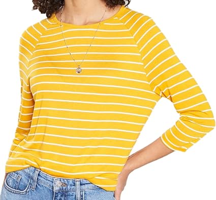 V by Very- Mustard Yellow Stripe Top 