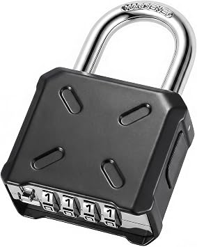 Diyife Heavy Duty Weatherproof Combination Lock, 4 Digit Outdoor Padlock