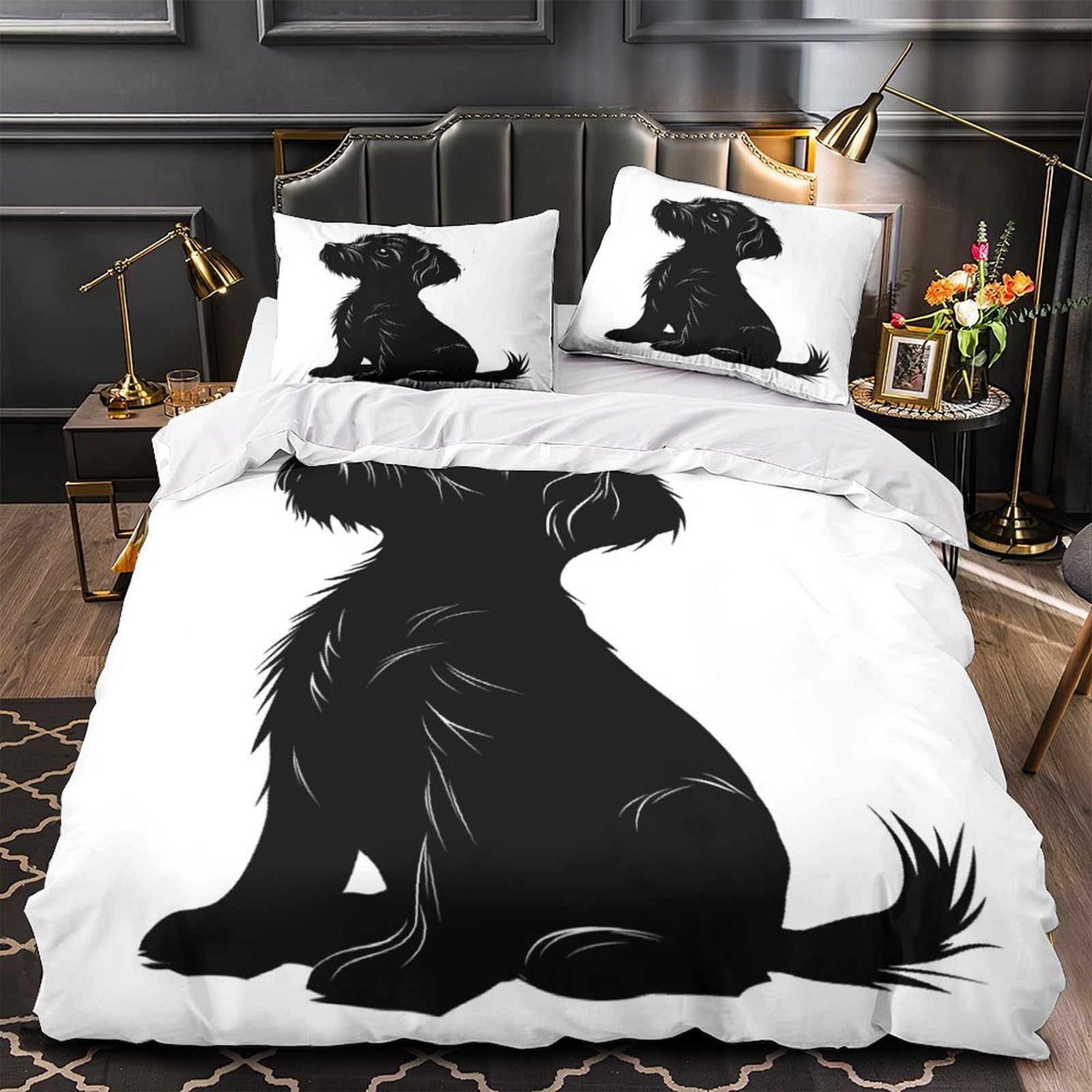 Parure de couette chiot 3D pour décorer la chambre d'un adolescent ados ou enfant