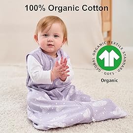 Yoofoss Baby Sleep Sack 18-24 Months Wearable Blanket for Babies 100% Organic Cotton 2-Way Zipper TOG 0.5 Toddler Sleeping Sack 3 Pack, Comfy Lightweight Sleep Sacks