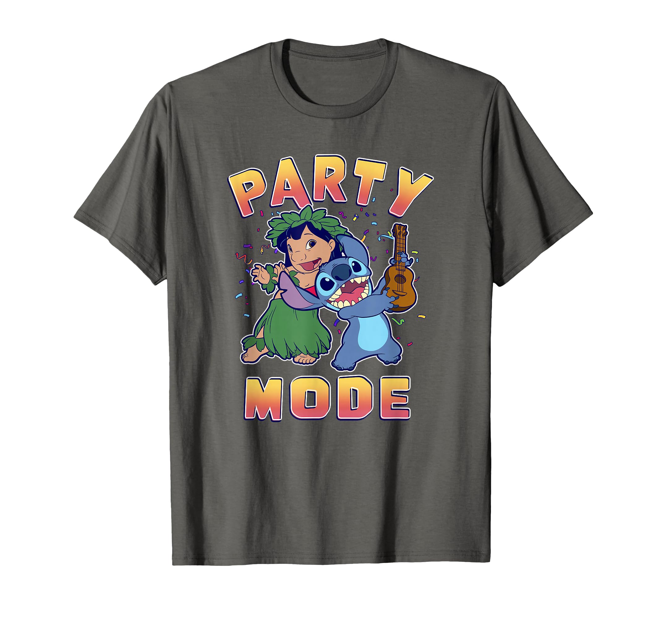 T-shirt Disney Lilo & Stitch Party Mode haut de gamme à col rond