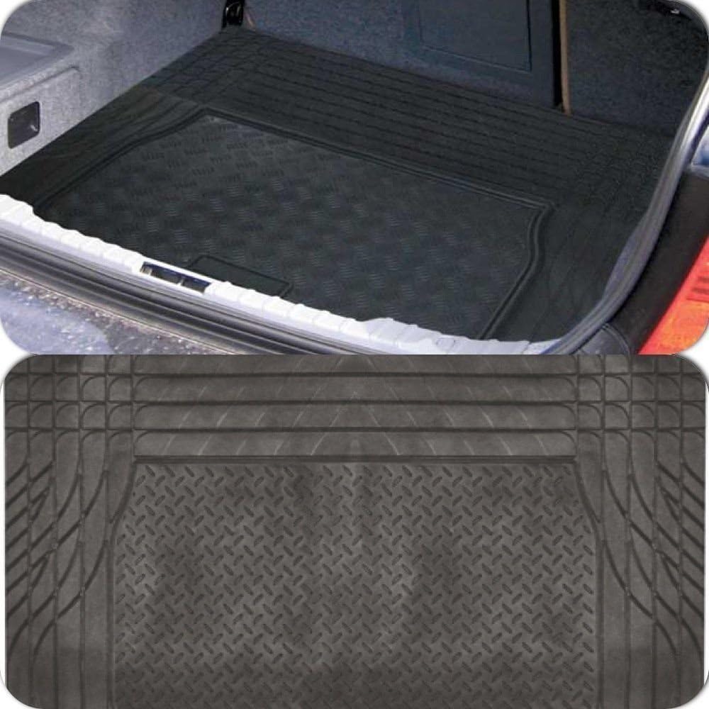 MP Essentials Black Heavy Duty Rubber 'Trim to fit' Boot Protection Liner Mat for Citroen C3 Picasso (2009>)