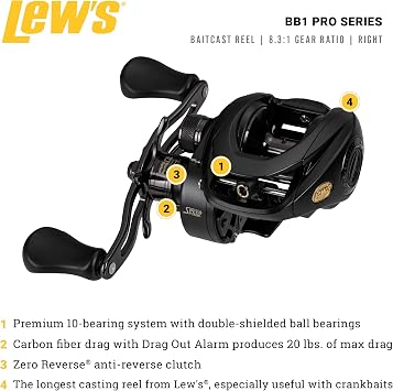 Lew's BB1 Pro Baitcast Fishing Reel