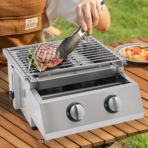 Miniatura 3 de Parrilla de gas para barbacoa, 2800 Pa, estufa de gas LPG comercial, cocina de mesa para barbacoa al aire libre, parrilla de mesa al aire libre,