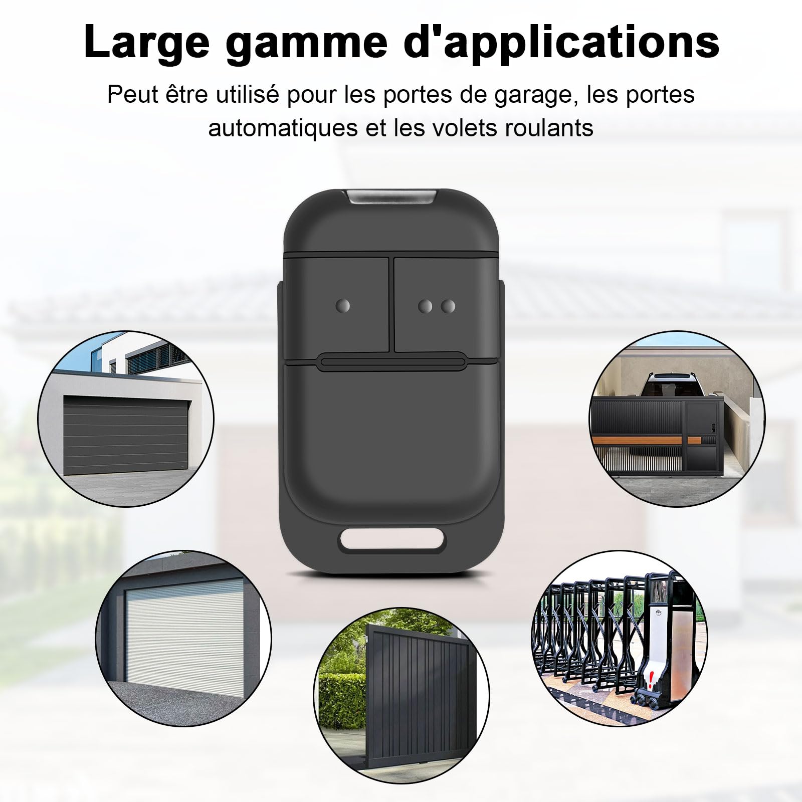 433,42 MHz Telecommande Portail S0-mfy pour 2401539, 1841026,1841025, 2 Canaux, Rolling Code, Télécommande Bip Portail de Garage