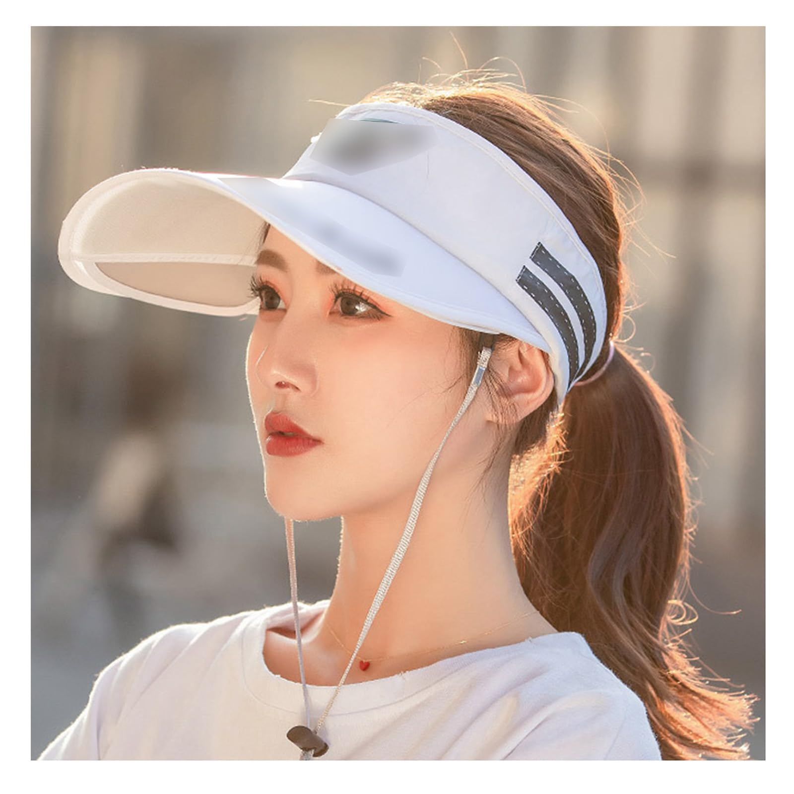 Amazon.co.jp: 弾性キャップワイドサンスウェットゴルフ女子サン