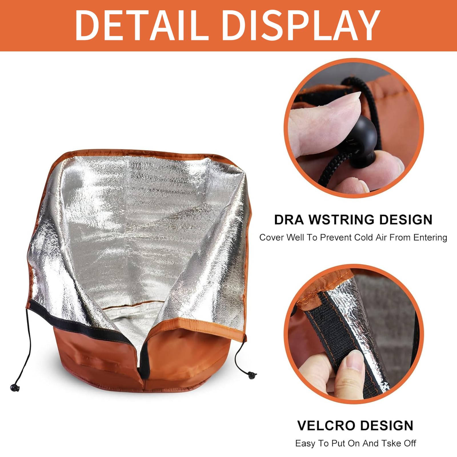 Borsa Antigelo Per Piante DAZZTIME - Protezione Invernale In Tessuto Oxford E Alluminio, 45x50 Cm, Con Cerniera E Coulisse, Riutilizzabile