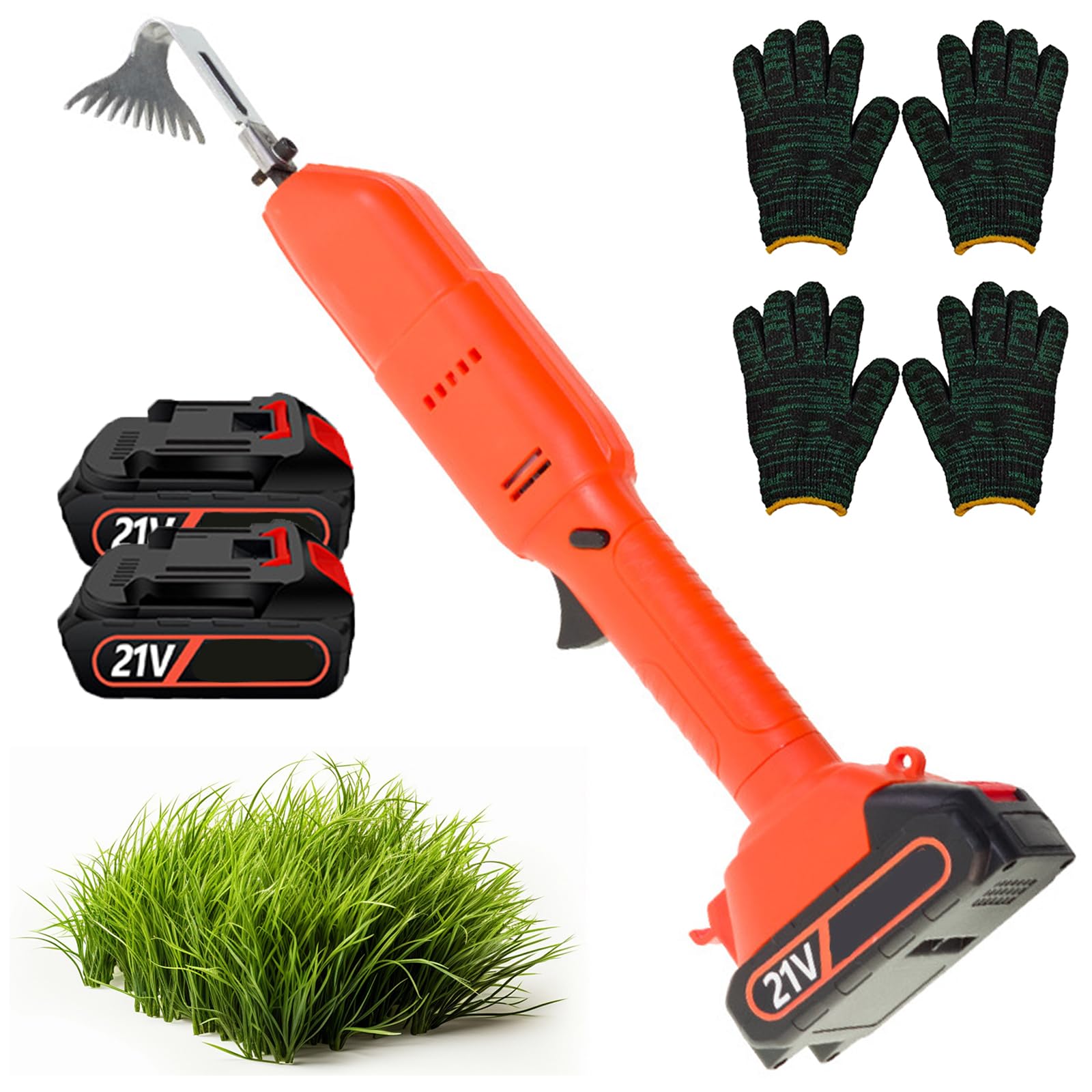 Zappa elettrica per coltivatore, strumento di scavo motorizzato portatile con corsa da 30 mm, doppio interruttore di sicurezza, zappa da giardino senza fili da 2500 giri/min per scavare, allentare il