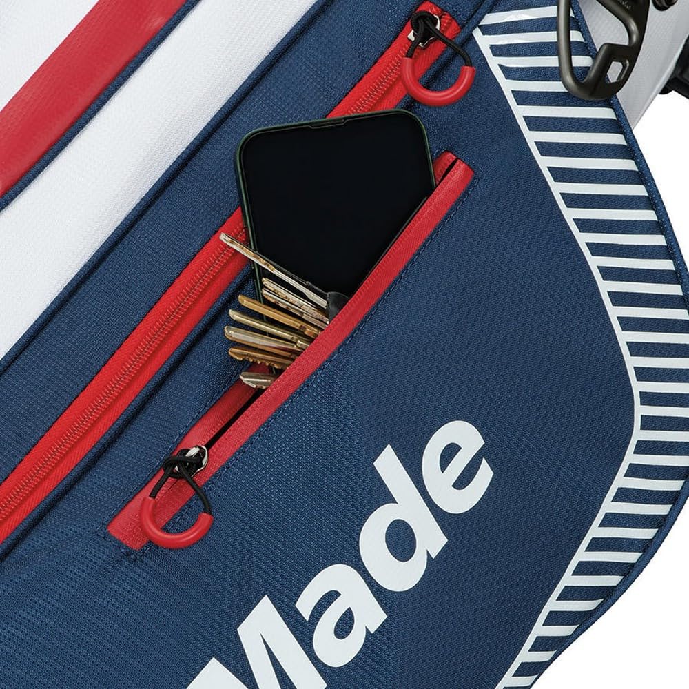 TaylorMade Golf Pro Stand Stand Bag White/Navy/Red Men's Caddy Bag
