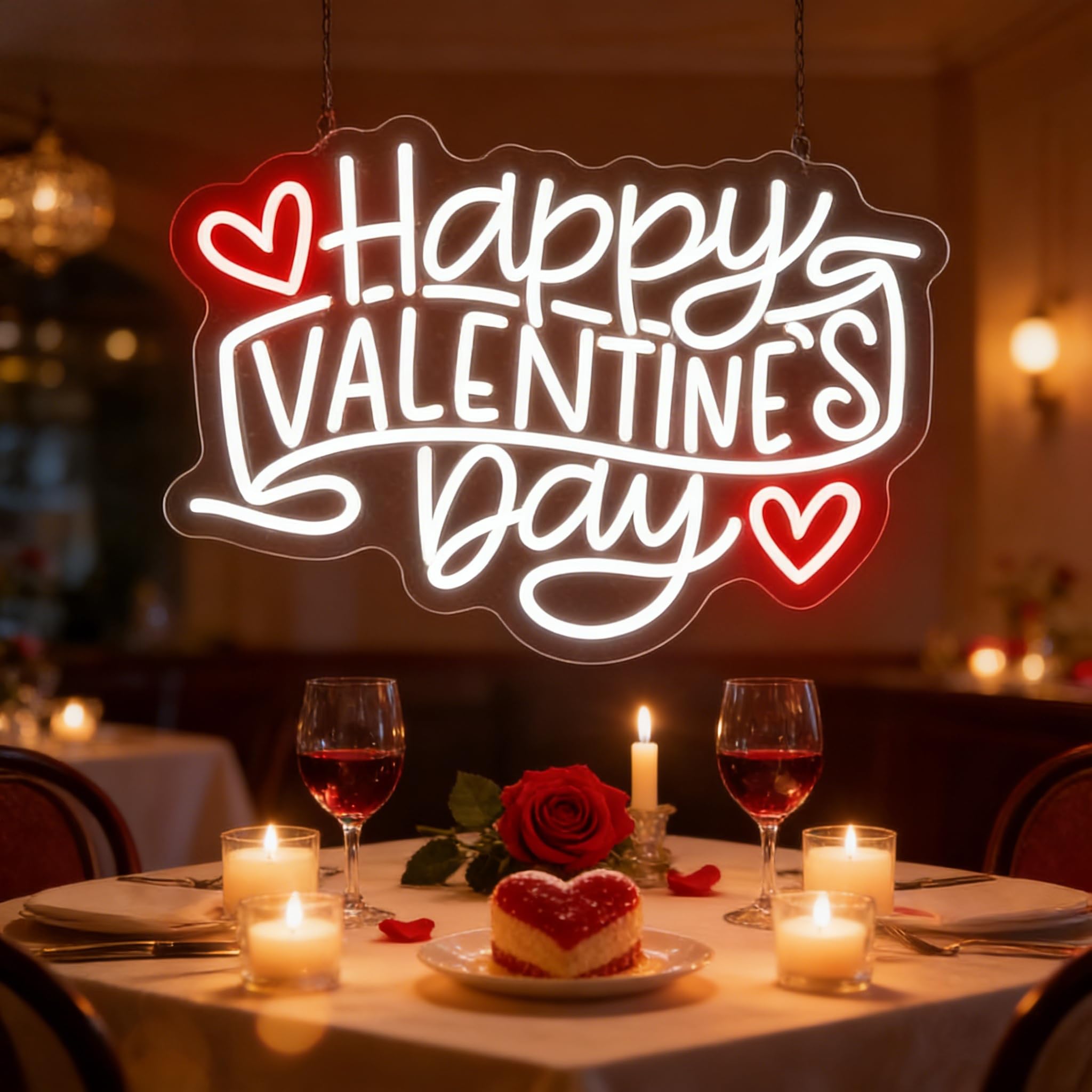 Happy Valentine's Day neonowy znak niestandardowy neonowy znak walentynkowy romantyczny LED neonowe światło sypialnia dom dekoracja ścienna dekoracja imprezowa spersonalizowany prezent