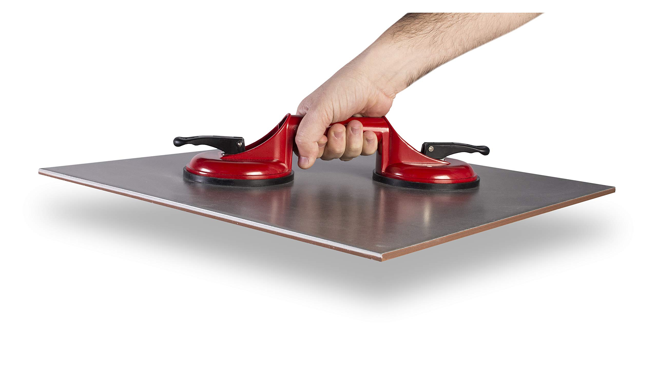 Rubi 66917 Heavy Duty Professional Aluminium Double Vacuum Suction Cup Lifter/Puller/Gripper/Dent Puller for Glass/Tiles/Metal 80 Kg / 176 lbs Capacity 2